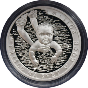 Stříbrná medaile Tolar k narození dítěte 2011